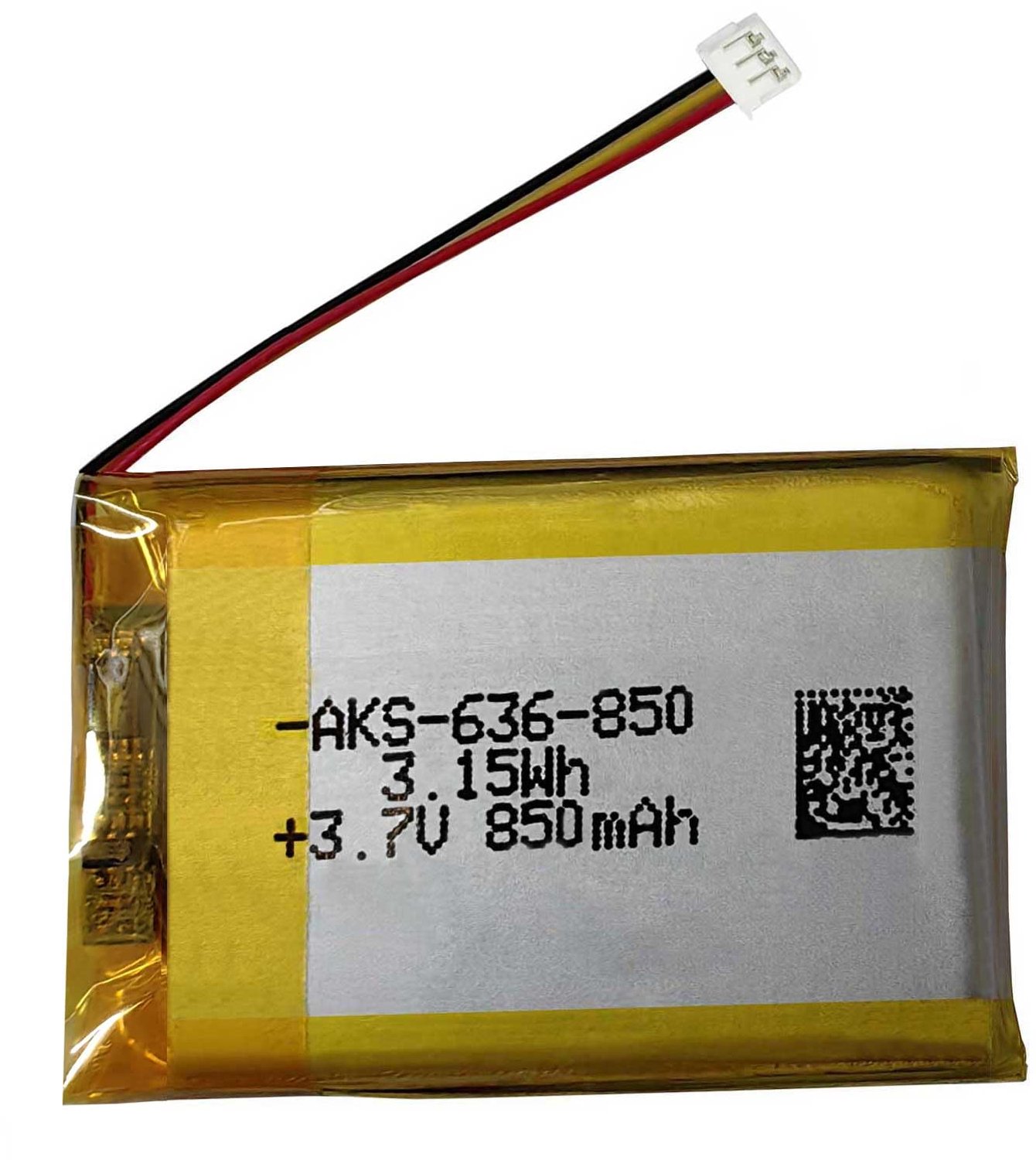 850mAh Oplaadbare Lipo Batterij voor Bluetooth Hoofdtelefoon