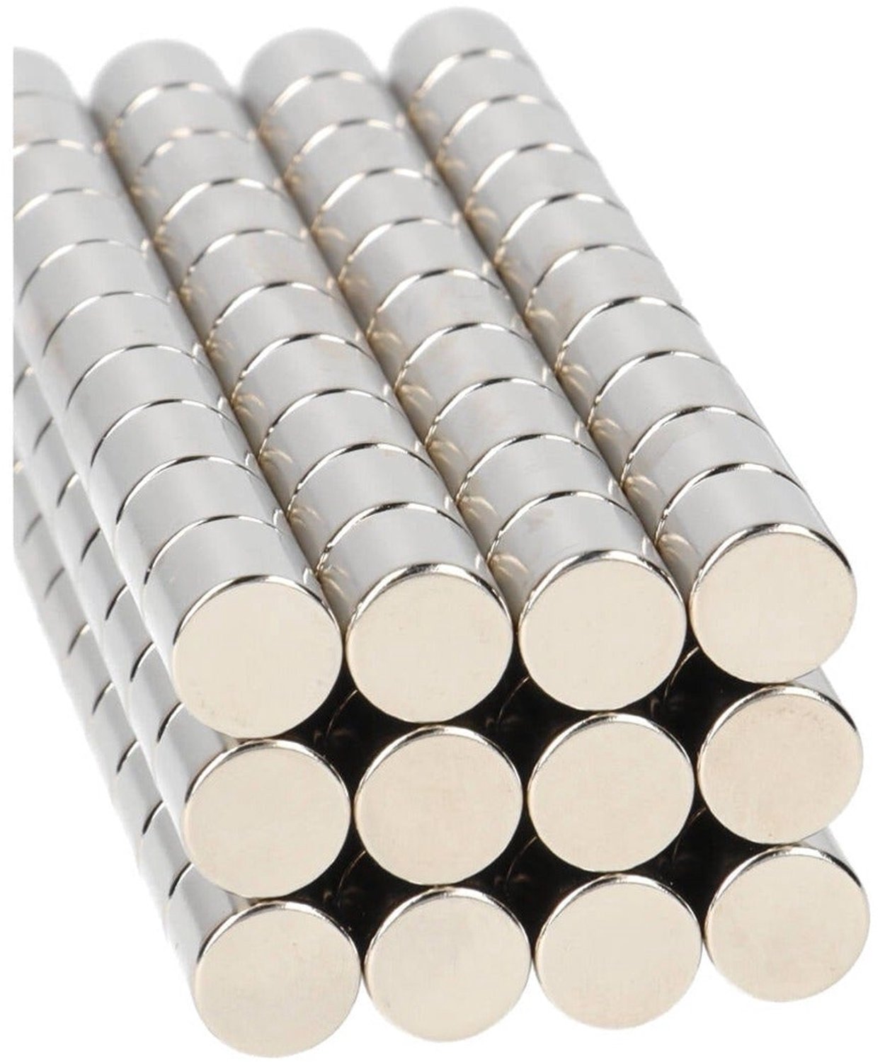 Neodymium Schijfmagneet Ø8 x 8 mm N48 NiCuNi – 15 stuks