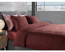 Heckettlane Dekbedovertrek Franela - Flanel - Lits-Jumeaux - 240x200-220 cm - Bruin