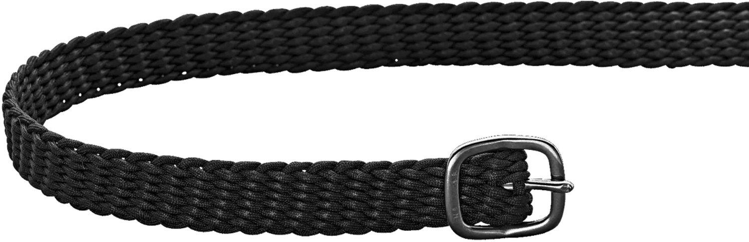 SPORENRIEMEN PERLON SCHWARZ 45CM VERCHR. SCHNALLE 045 00 Zwart