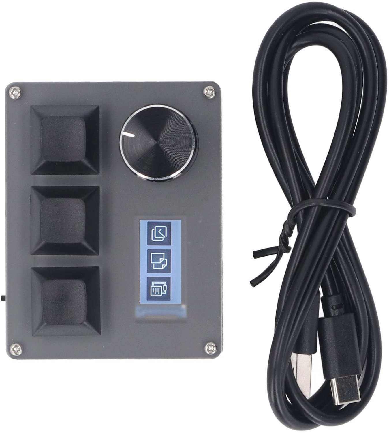 Toetsenbord Aangepast - 0,96 Inch LCD - RGB-verlichting - Macro-toetsen - Type C-kabel - Acrylmateriaal