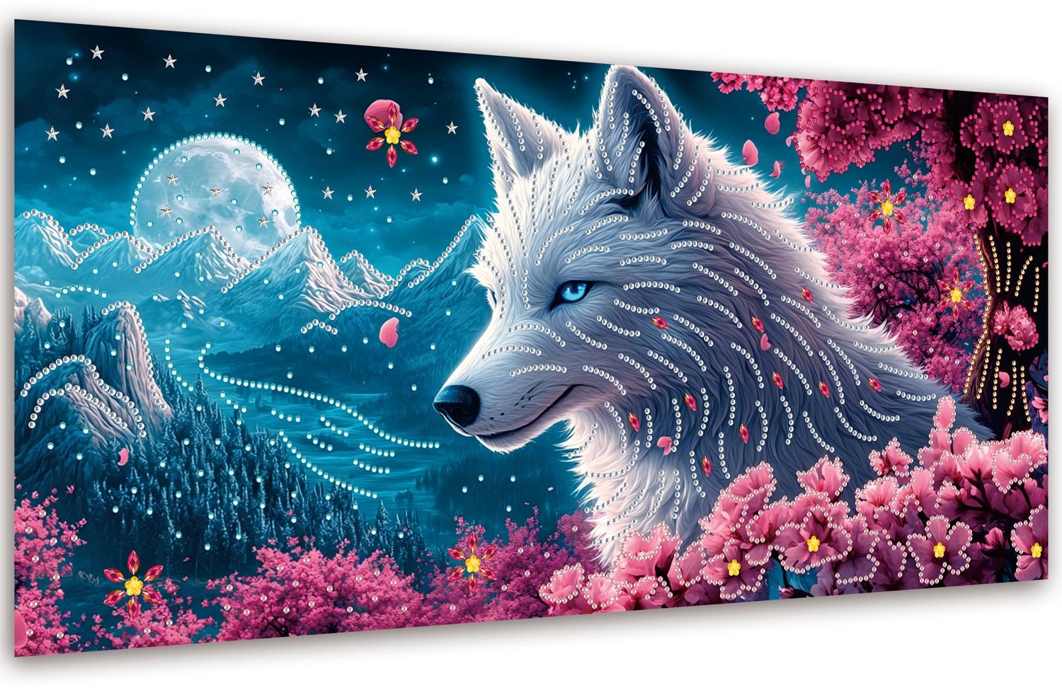 Speciale Vormen Diamant Schilderij Wolf