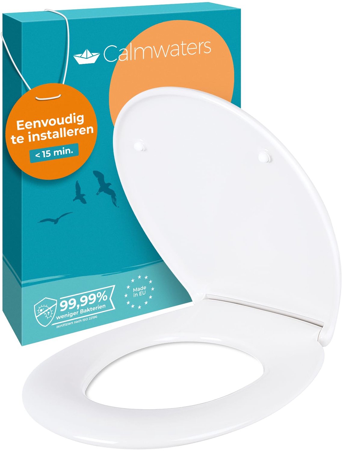 Antibacteriële Duroplast Toiletzitting met Soft-Close en Eenvoudige Montage