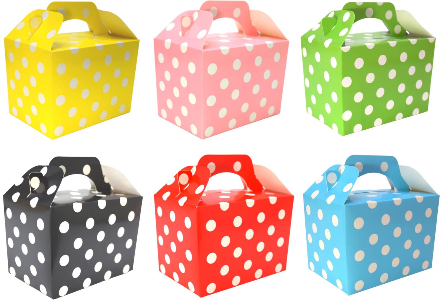 Set van 20 Polka Dots Party Boxen in Gemengde Kleuren
