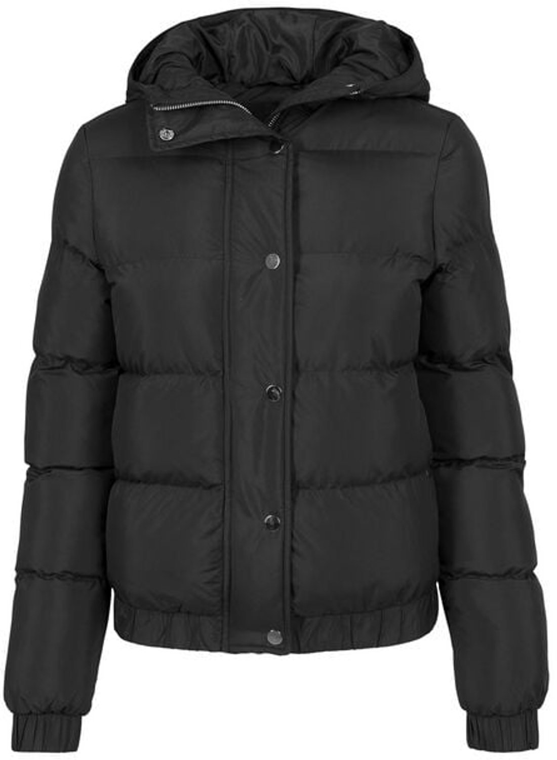 Urban Classics Hooded Puffer Dames Tussenseizoensjas – 3XL Zwart
