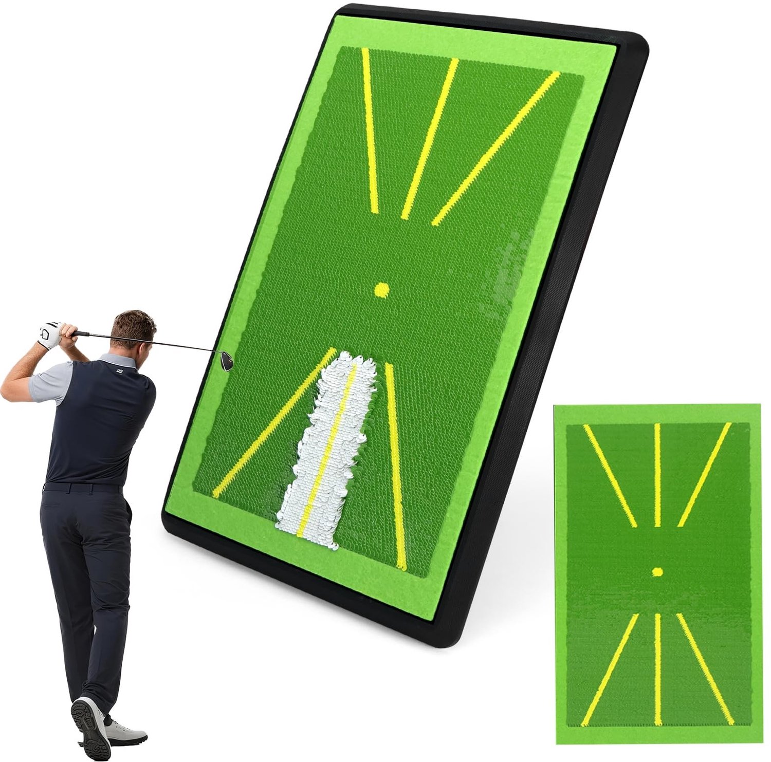 Verwisselbare Golfmat 2-delig Groen