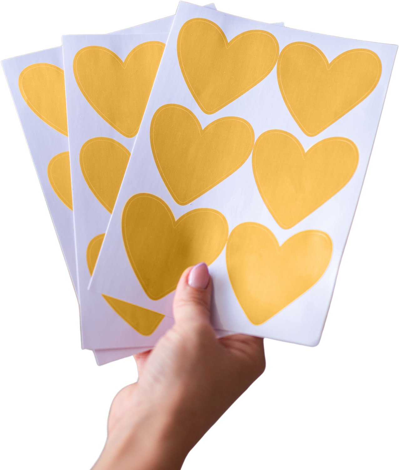 LILIMAUS Muurstickers kinderkamer - 36 hartjes - zelfklevend - geel