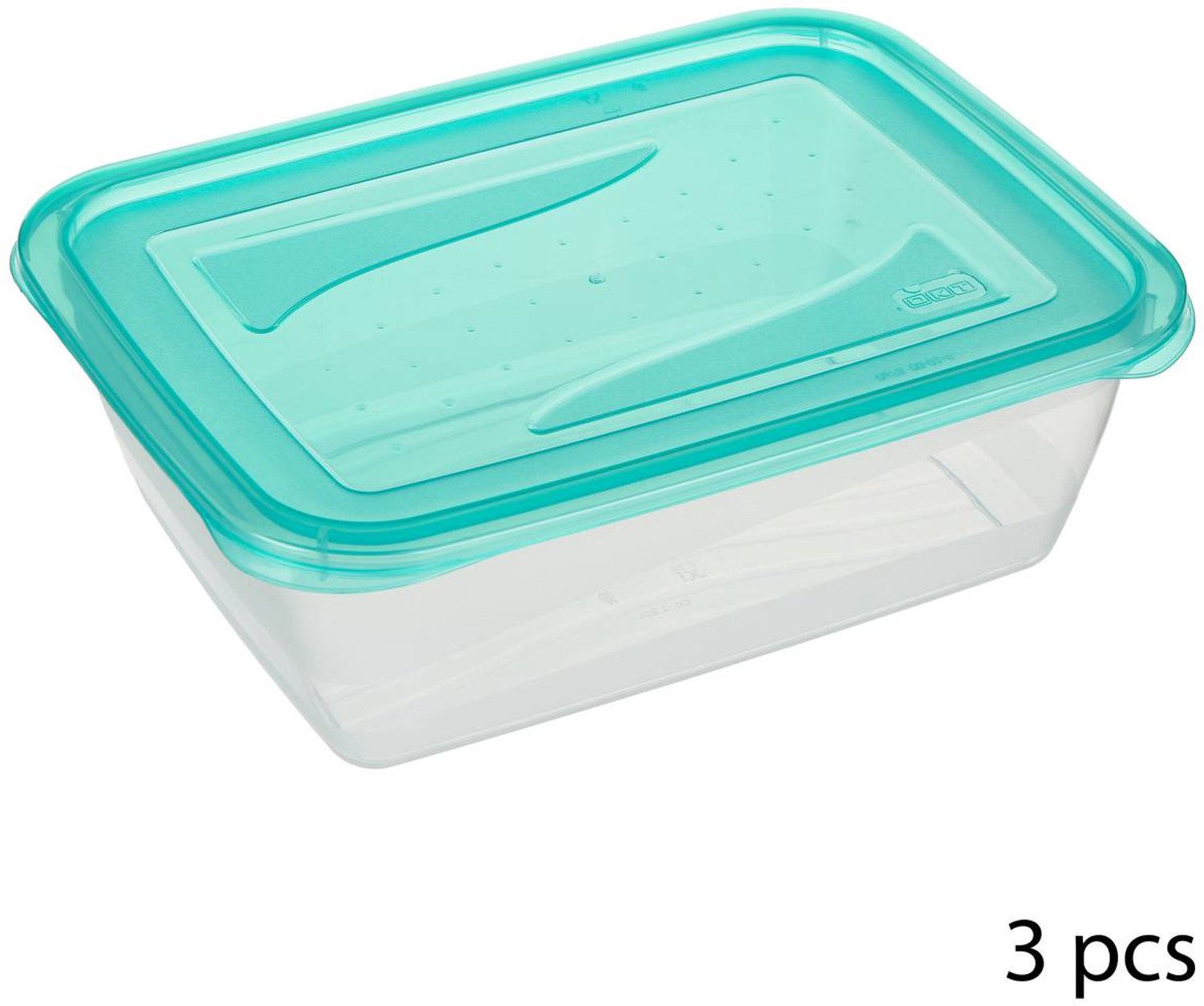 Diepvries vershoudbakjes 1.25 liter 3 stuks Five® - Transparant - Diepvriesbestendig