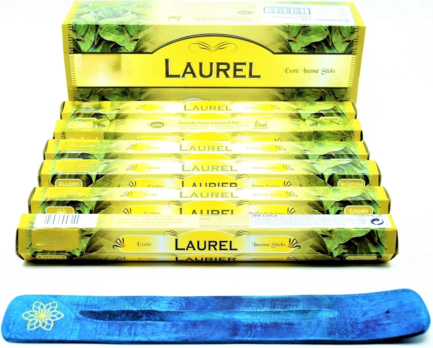 120 Laurier Geurkaarsen met Asbak - Merkloos