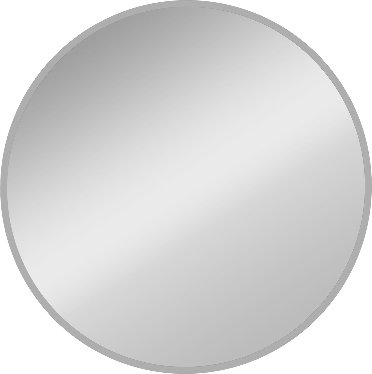 Homona Wandspiegel rond - Met aluminium frame - Ø61 cm - Zilver