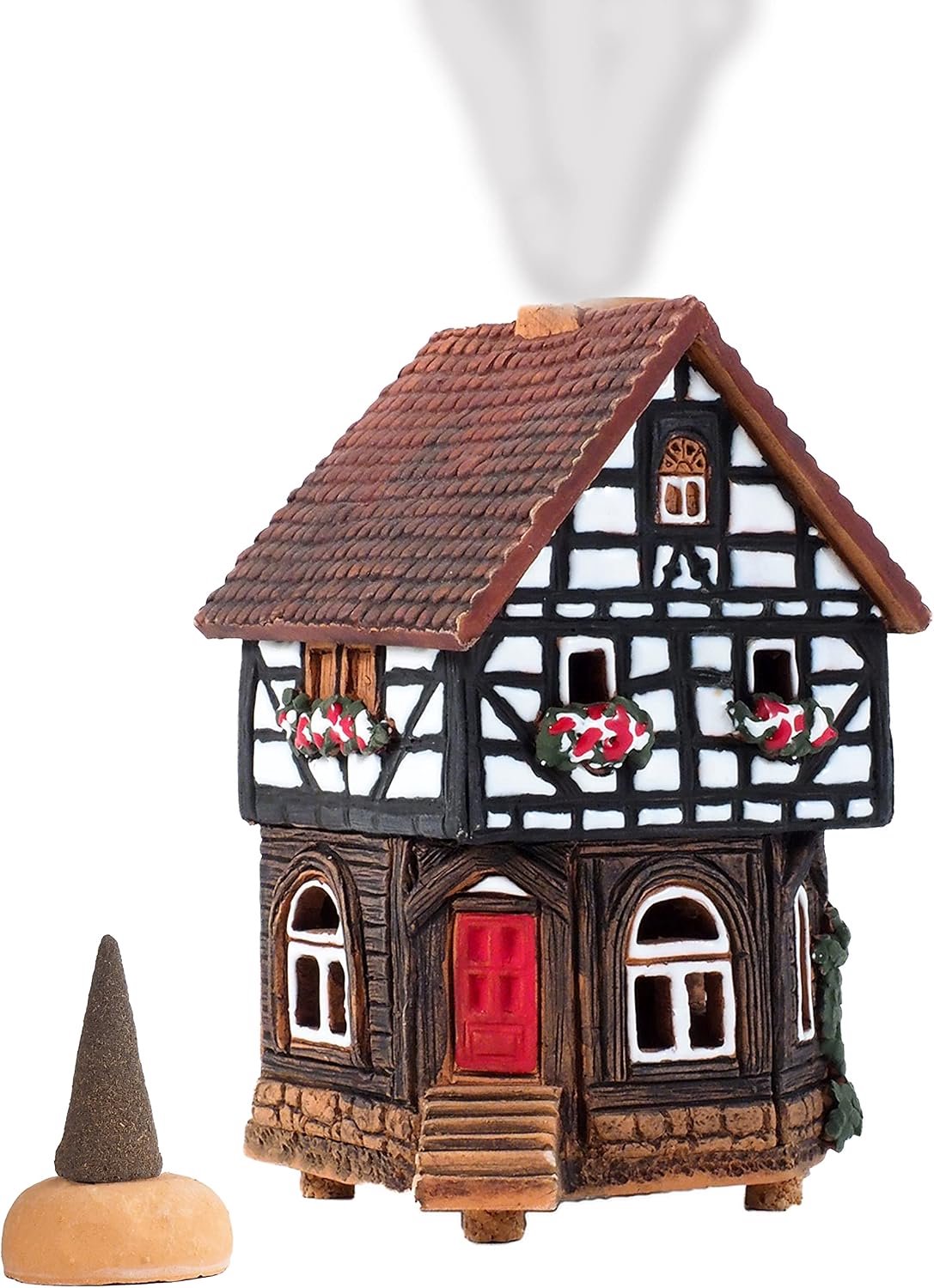 Handgemaakt Keramiek Theelicht Huisje - Historisch Decor