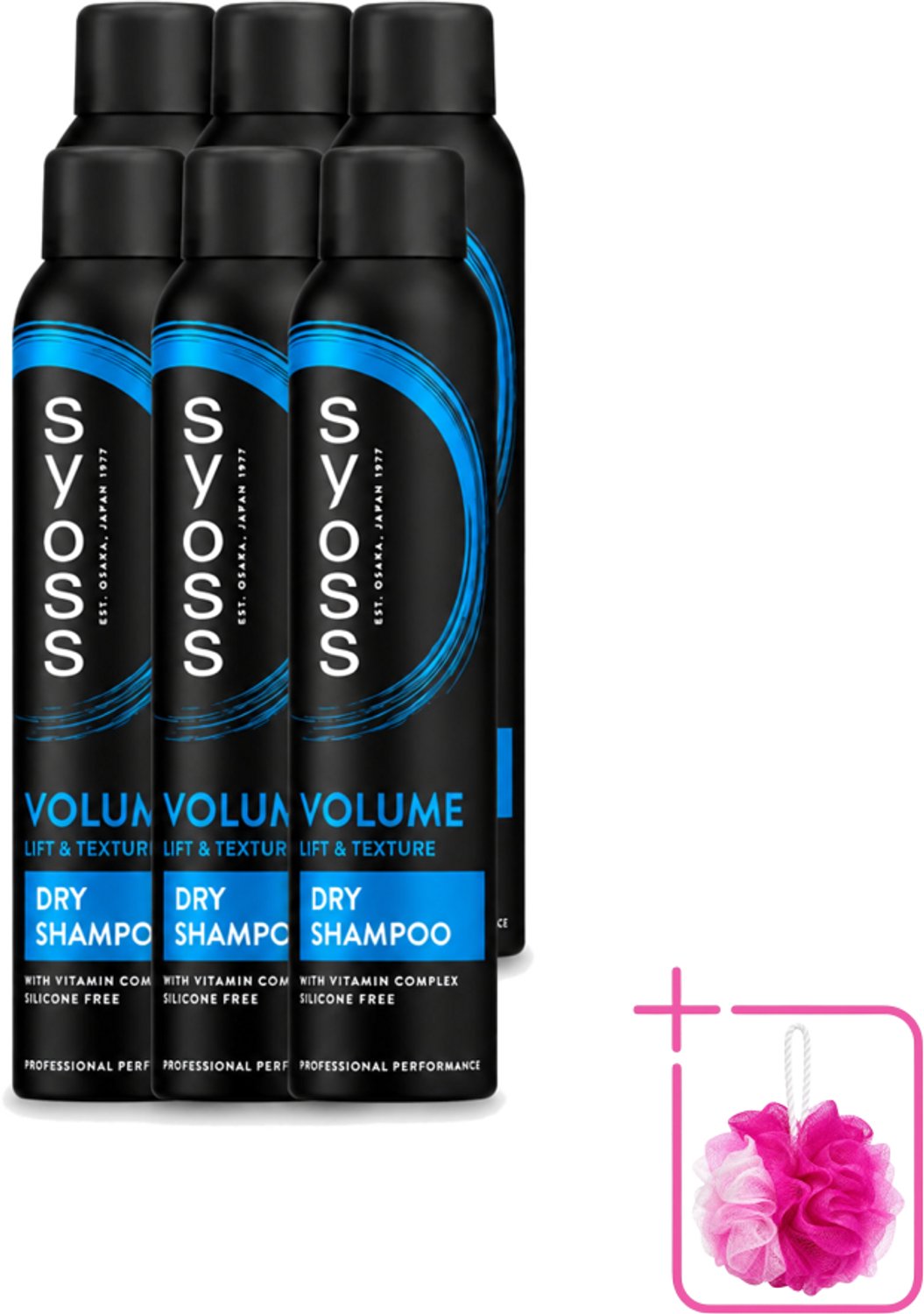 6 x SYOSS - Volume Droogshampoo - Shampoo - Voor Volumeboost - 200ml - Bulkverpakking - Volume droogshampoo - Douchemop - Fris haar