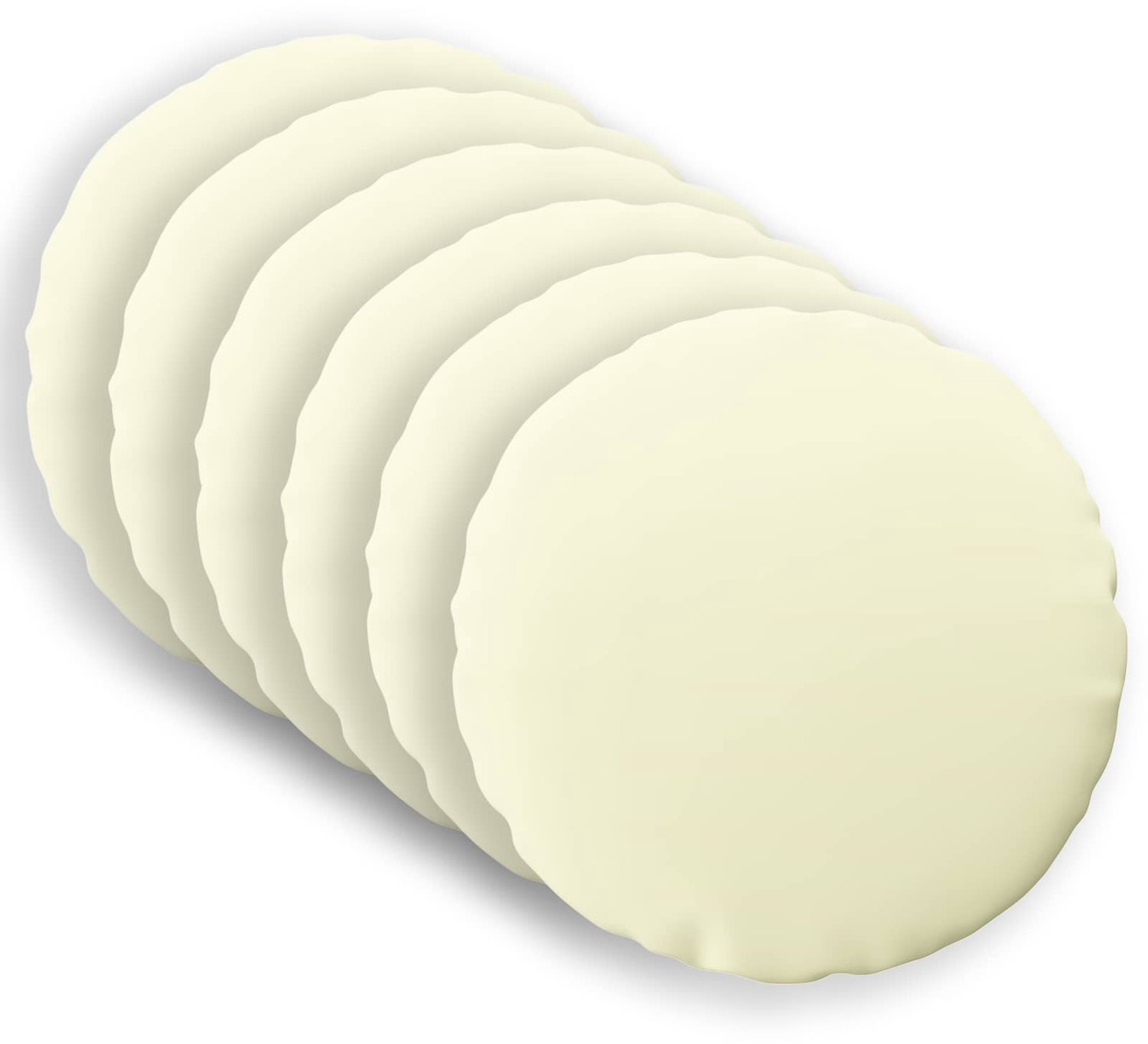 vidaXL Dekenkussen - 6 - st - HEERLEN - Crèmekleurig - Diam. - 50 - cm - Polyester