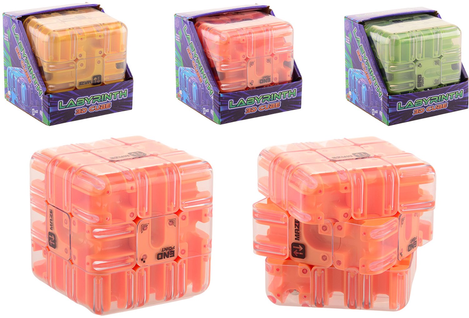 Johntoy puzzel kubus - 3D doolhof speelgoed voor kinderen en volwassenen.
