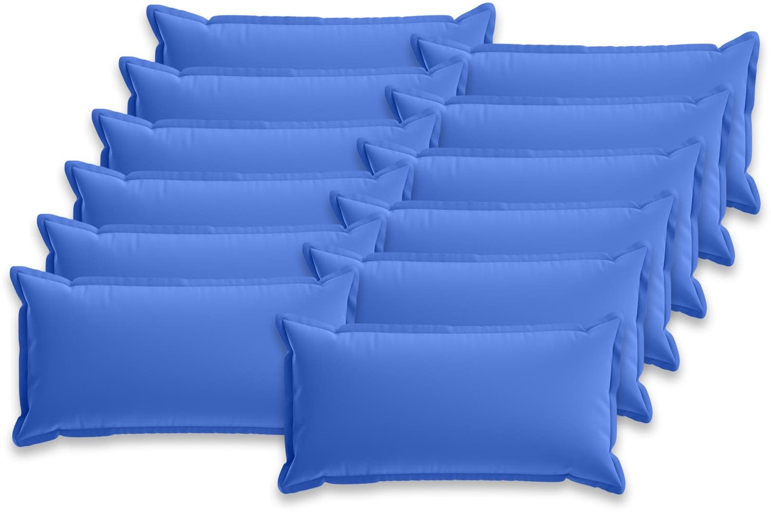 vidaXL Dekenkussen - 12 - st - HOUTEN - Koninklijk - Blauw - 40 - x - 80 - cm - Polyester