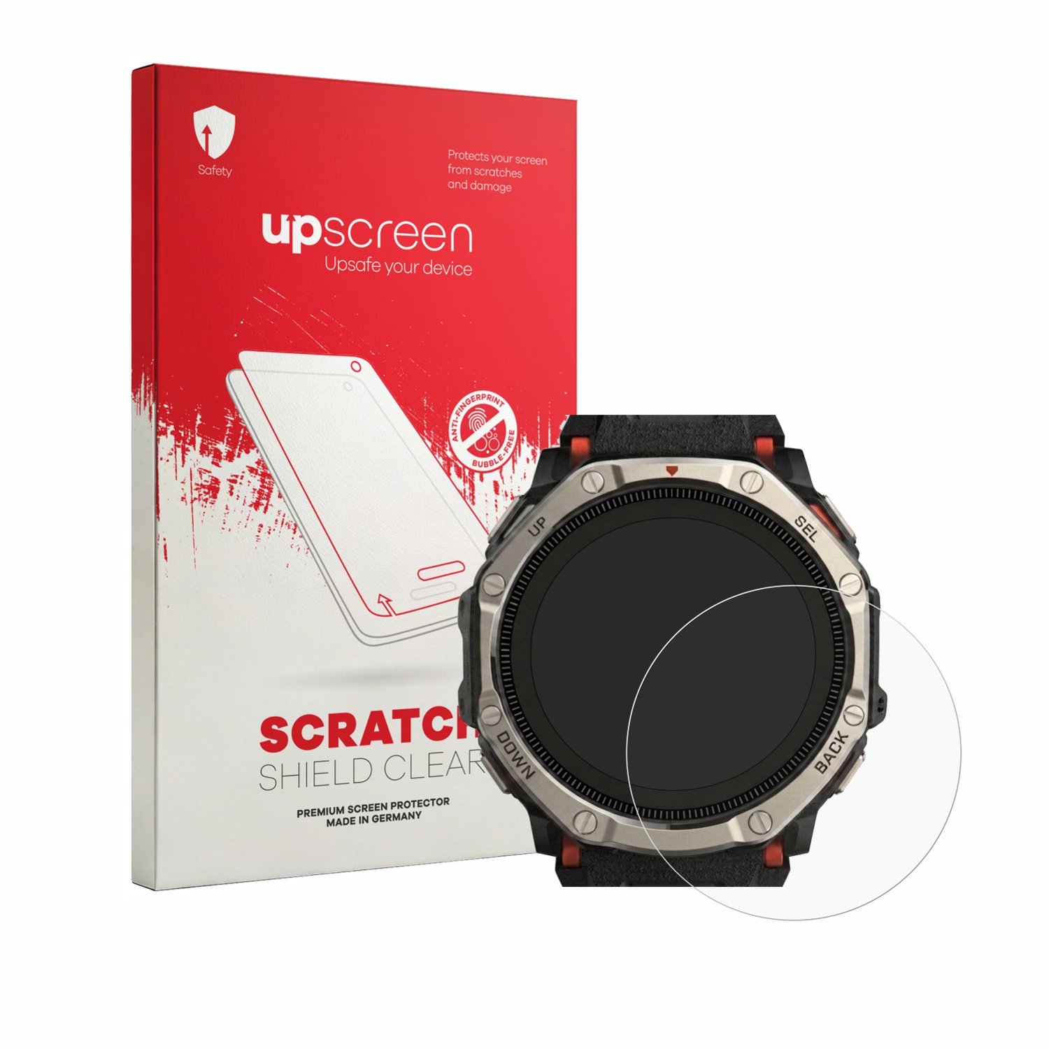 upscreen - Screenprotector voor Huami Amazfit T-Rex Dual Solar - Folie Beschermfolie transparant