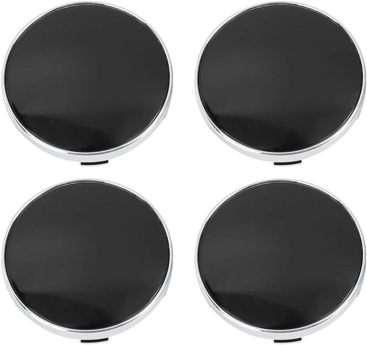 Dailygoods - Wieldoppen 60 mm - Set van 4 - Eenvoudig te installeren - Zwart - Geschikt voor auto en vrachtwagen - Vervangende doppen