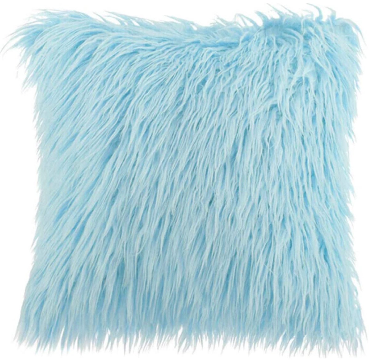 Kussenhoezen, Home ins imitatie wol pluche kussensloop effen kleur auto kussensloop bank kussen, decoratieve kussensloop gooien kussensloop set van 2, gras blauw (30 * 50 cm, H)