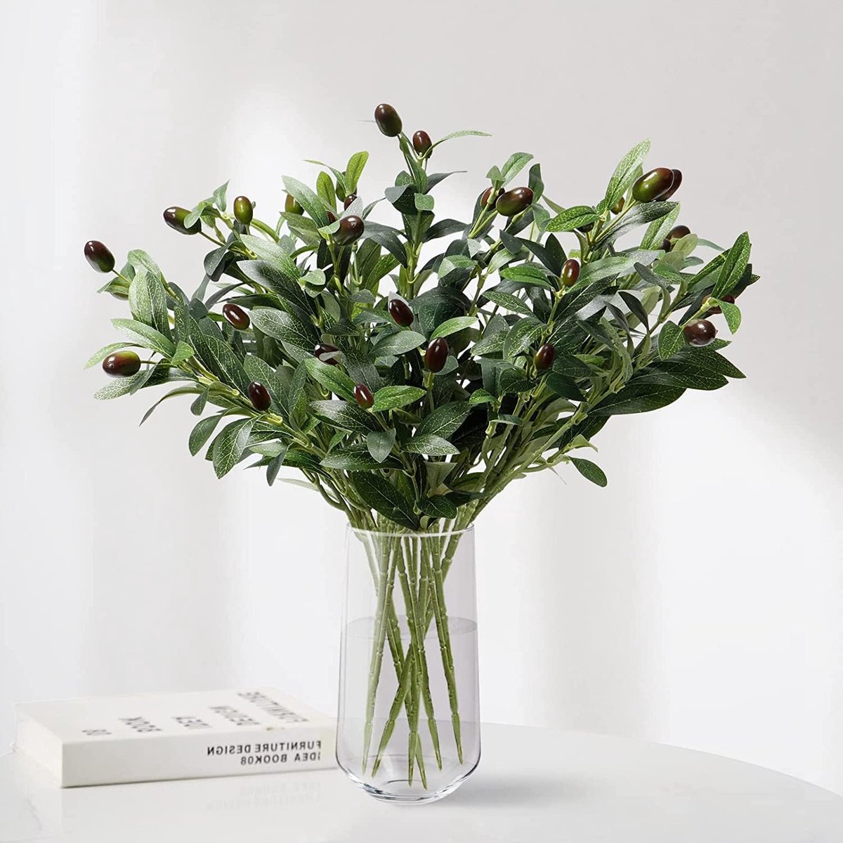 Allecto - Kunstmatige Olijftakken - Perfect voor Bruiloften - Groene Bladeren - Decoratie voor Vaas en Boeketten - Geschikt voor Binnen en Buiten -...