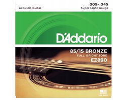 D'addario EZ890 akoestische gitaar snaren | 09-45 85/15 | Bronze