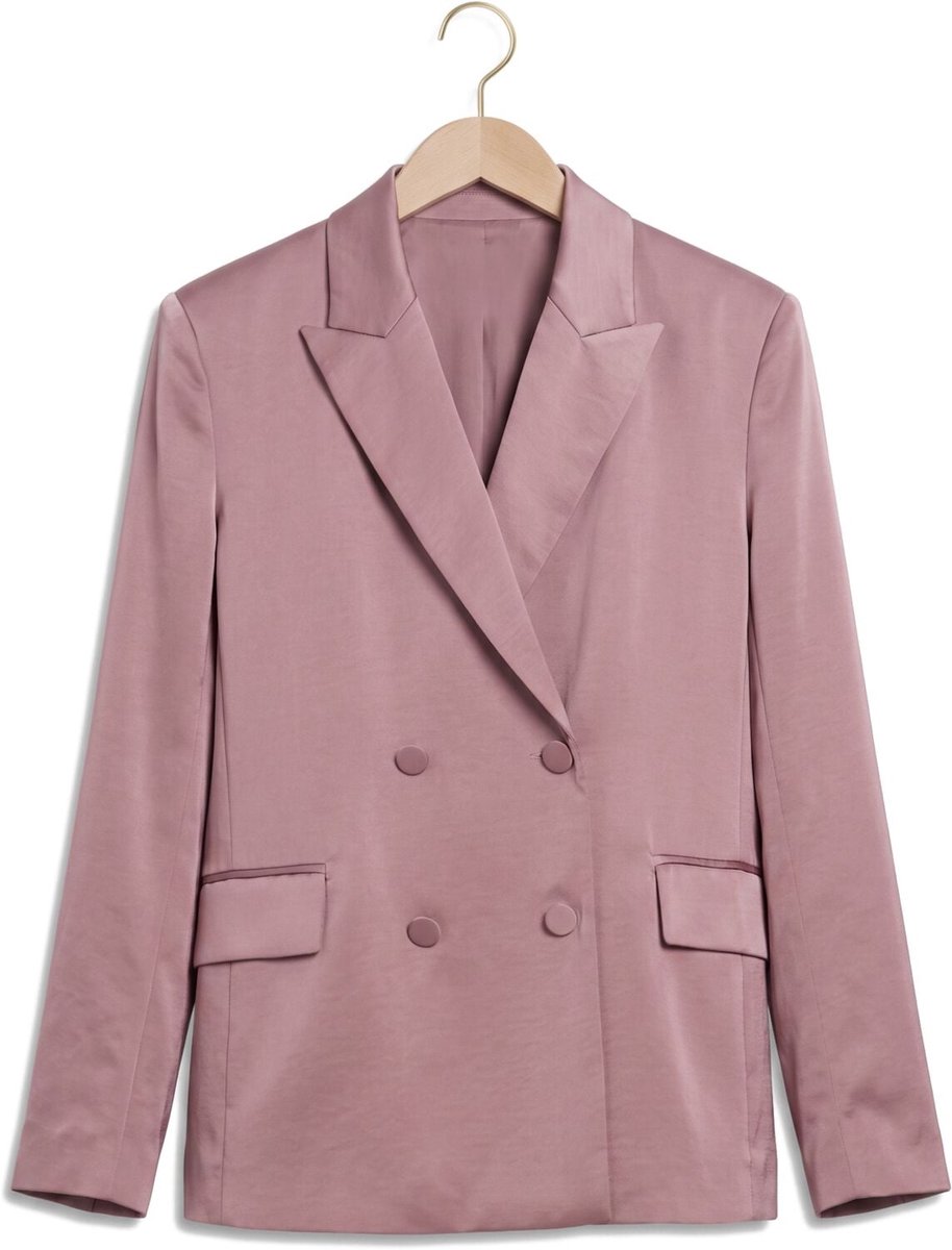 DANTE6 Sevigny Relaxed Satin Blazer Blazers Dames - Lila - Maat 38