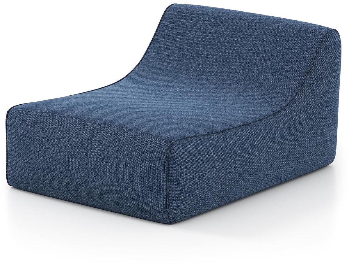 COSTWAY Opblaasbare bank, opblaasbare bank met afneembare linnen overtrek en antislip basis, luchtstoel, draagbare L-vormige luchtbank voor woonkamer en slaapkamer (blauw)