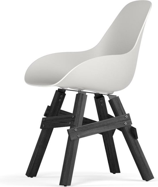Kubikoff Icon stoel - Dimple Closed - Lichtbruin - Zwart onderstel | bol.com