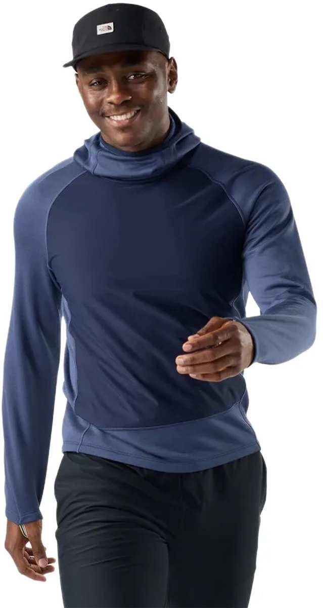 Smartwool Active Wind Fleece Met Kap Man Marineblauw