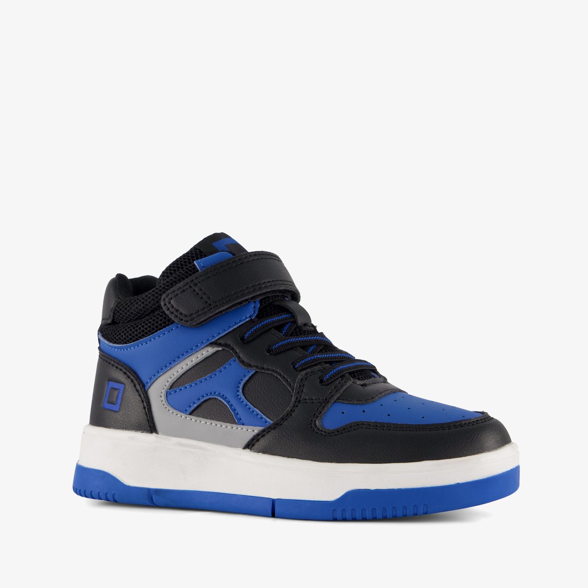 Blue Box hoge jongens sneaker blauw zwart - Maat 26 - Uitneembare zool