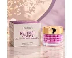 Retinol & Vitamine E Face Cream – Korean Skincare – Anti-Aging Gezichtscrème – Voor Fijne Lijntjes, Stevigheid & Gladdere Huid