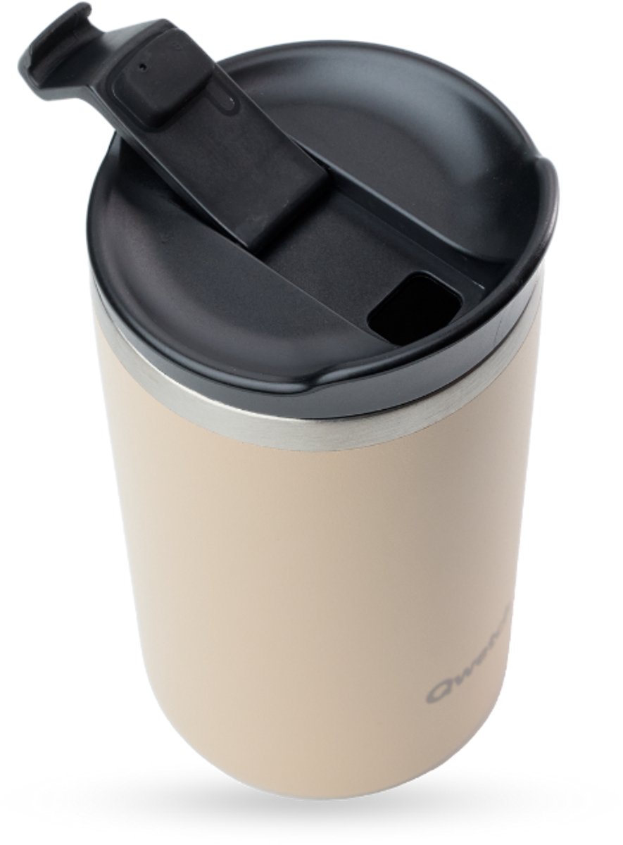 Qwetch Travel mug Geïsoleerd - Matt Linnen