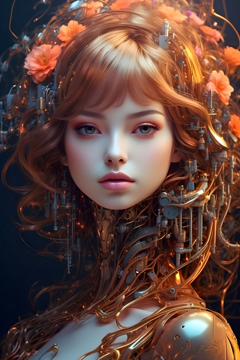 Cyber Poster - Anime - Cyber Anime Vrouw - posters - formaat 70x100cm - Wanddecoratie - L1224MT