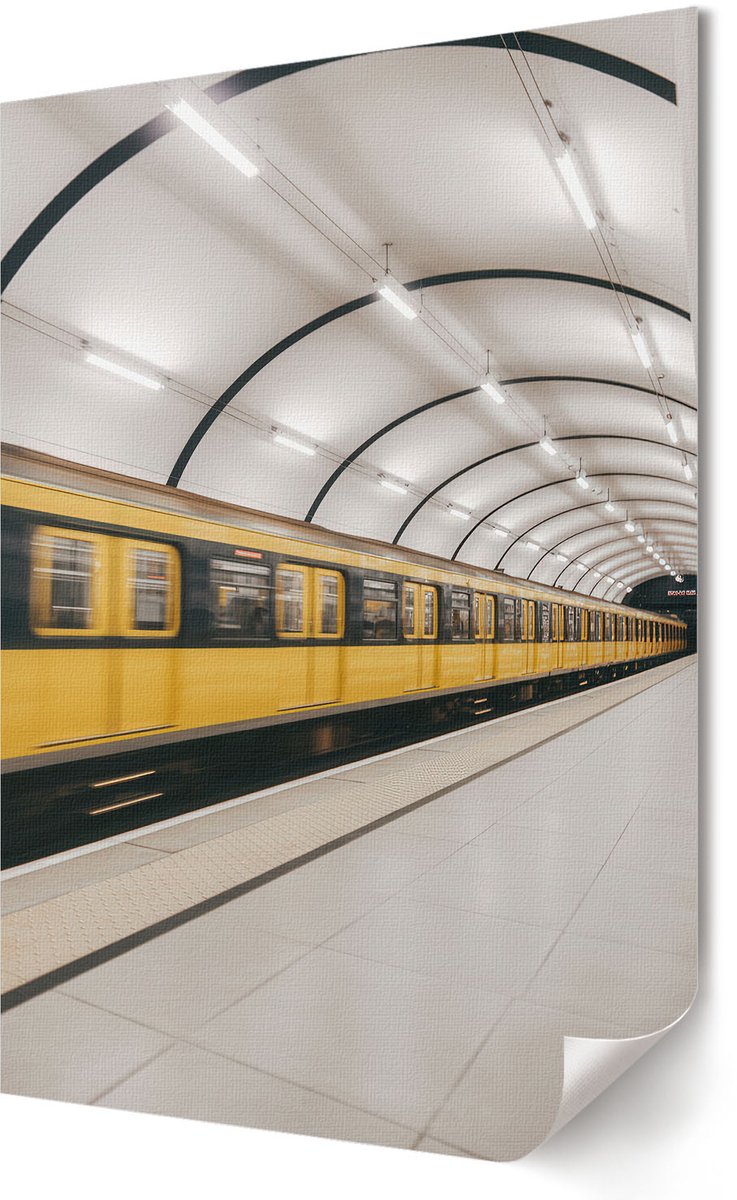 Coloray Polycanvas Wandposter - Bosochtend, Fotografie - A2 - Geel Wandposter - Rechthoek - Muurkunst - Woonkamer, Slaapkamer, Kantoor - Klassiek