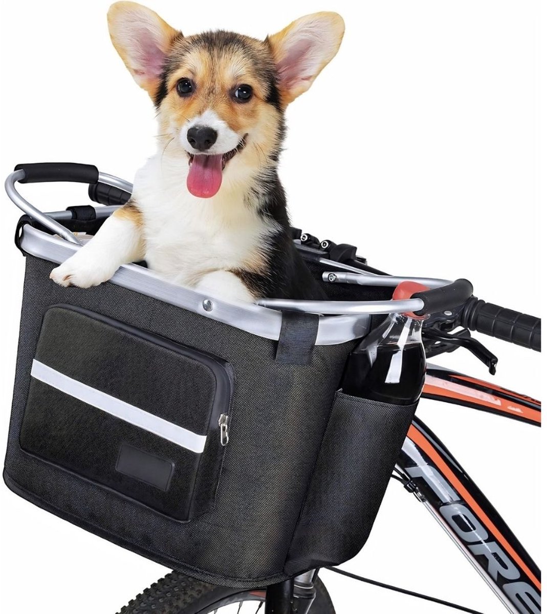 KIRA® Hondenfietsmand - Hondenfietsmand Achterop - Fietsmand - Zwart - 36cm x 22cm x 24cm