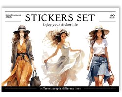 Aesthetic Stickerboek met 299 Stickers voor Scrapbooking