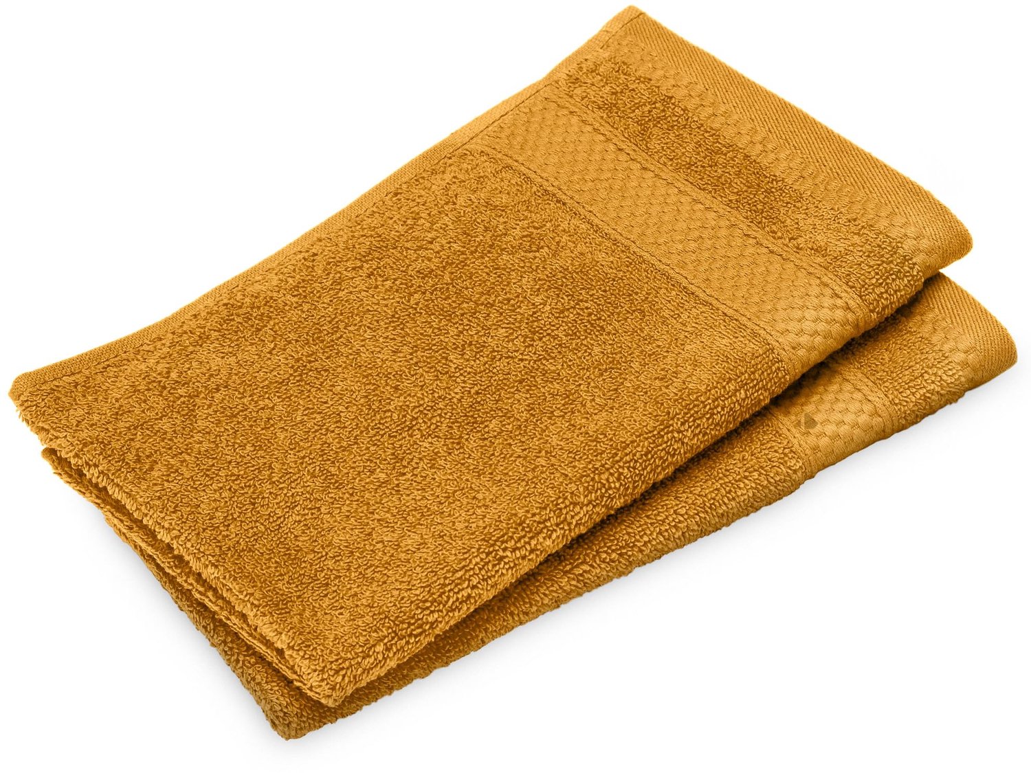 Set van 2 Gastendoeken - 30 x 50 cm - Geel/Curry
