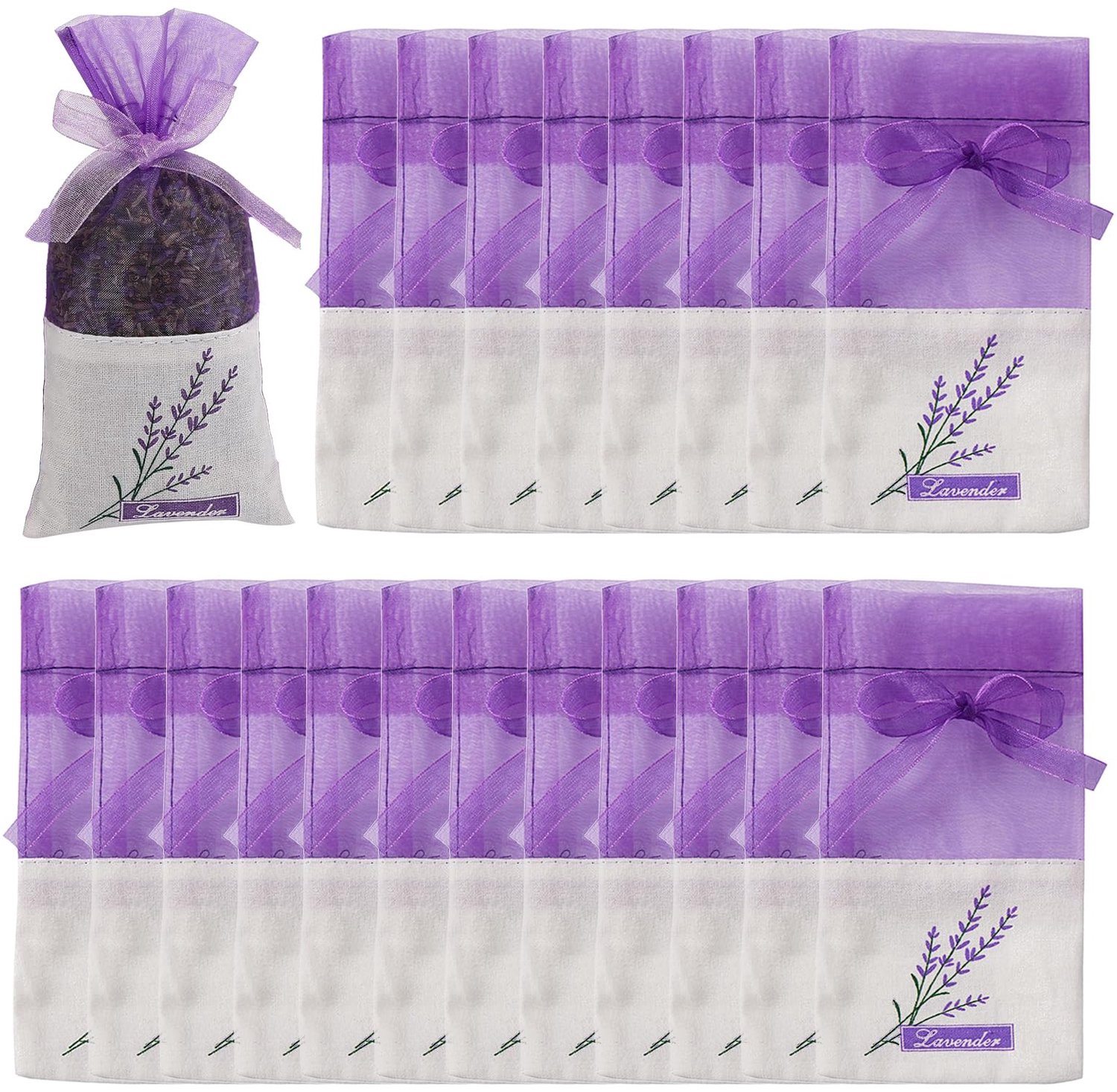 Set van 20 Lavendel Geurzakjes voor Kasten en Lades
