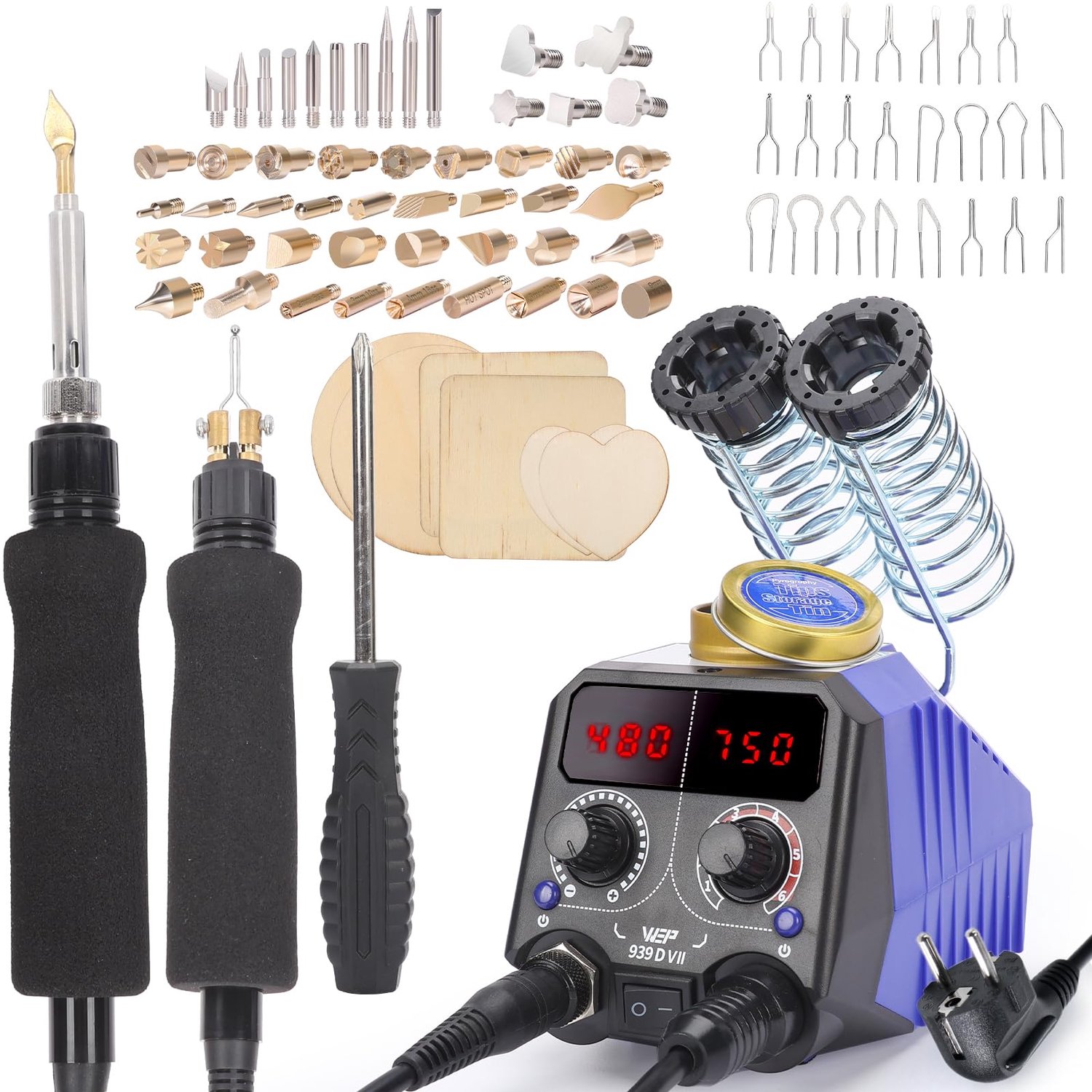 2-in-1 Houtverf Set - 84-in-1 met 51 Tips en 23 Sjablonen