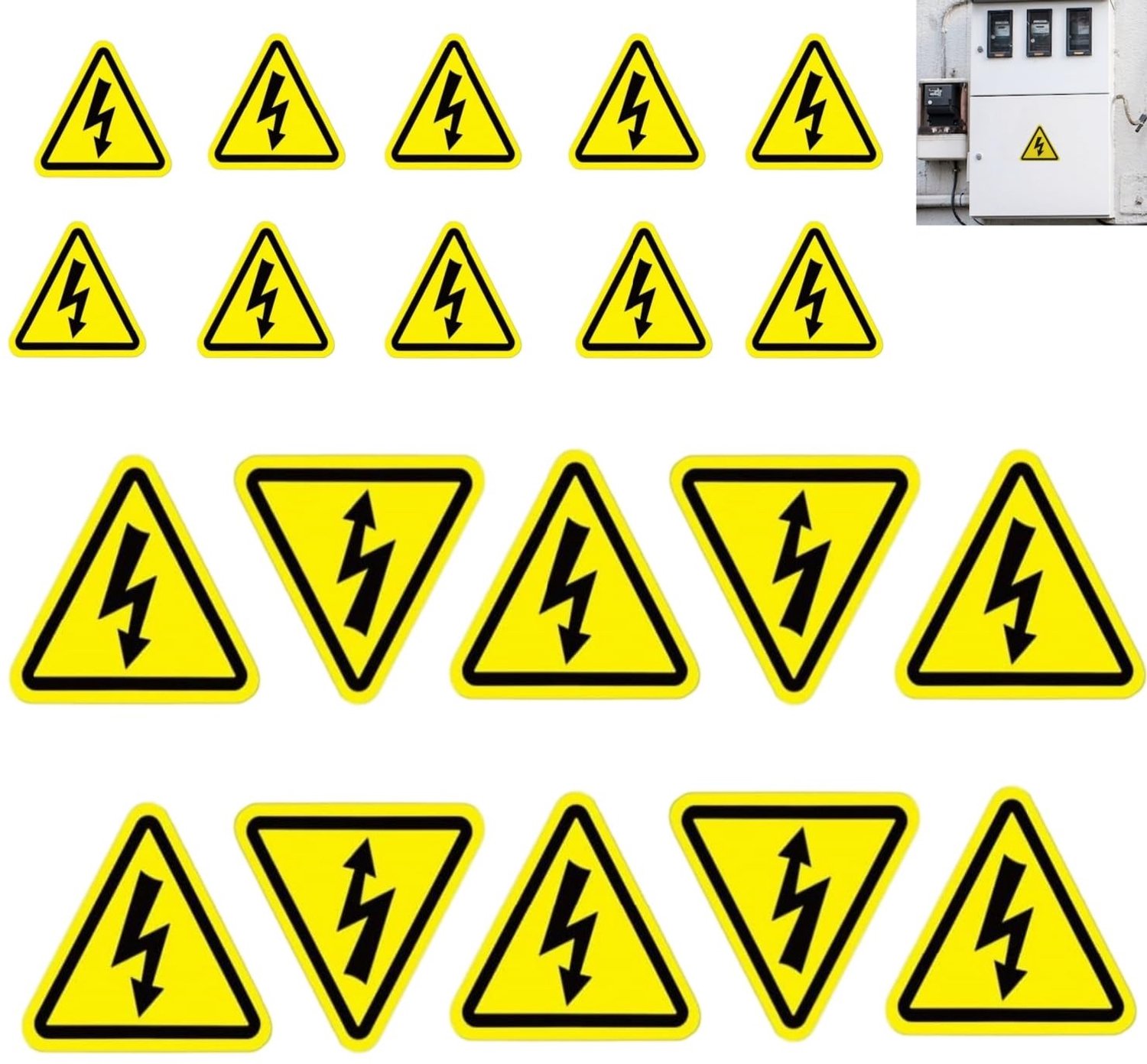20 Stuks Elektrische Waarschuwingsstickers