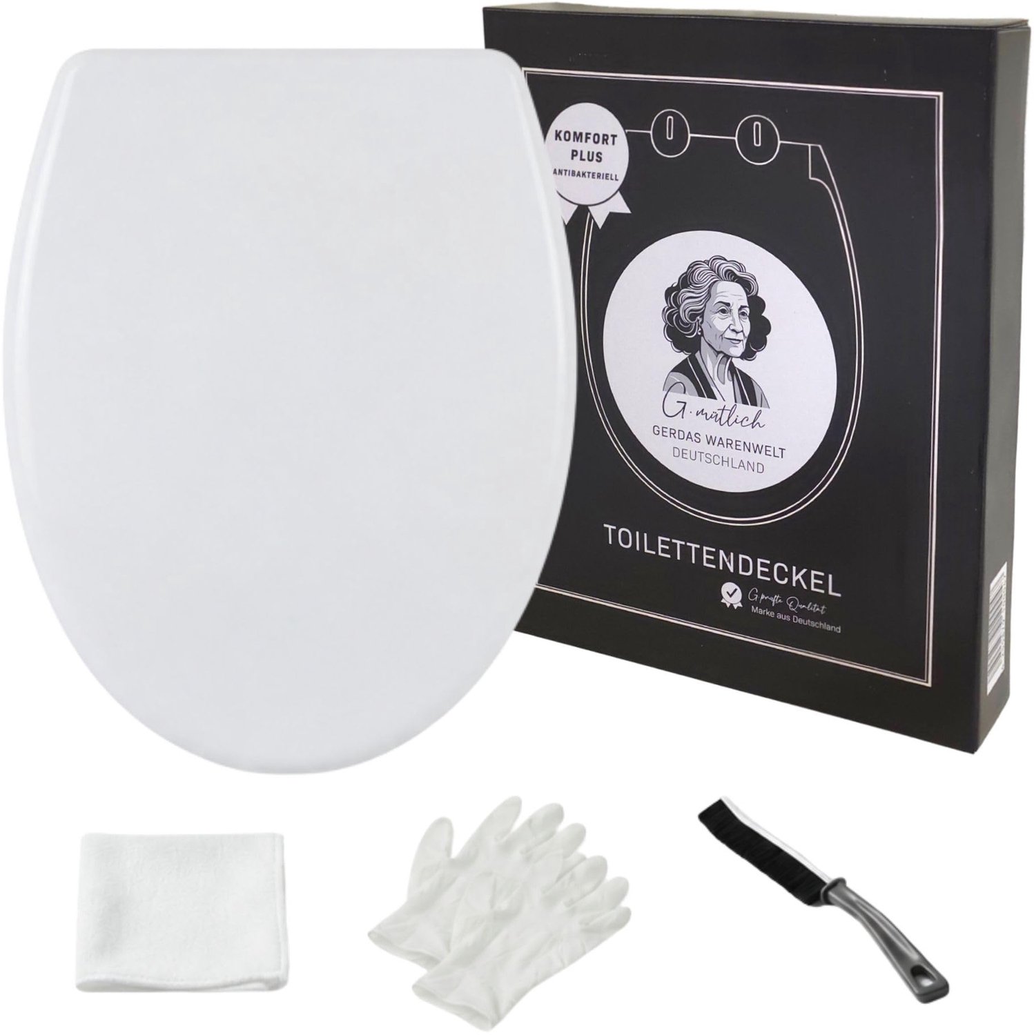 Antibacterieel Toiletdeksel met Soft-Close Mechanisme en Montagekit