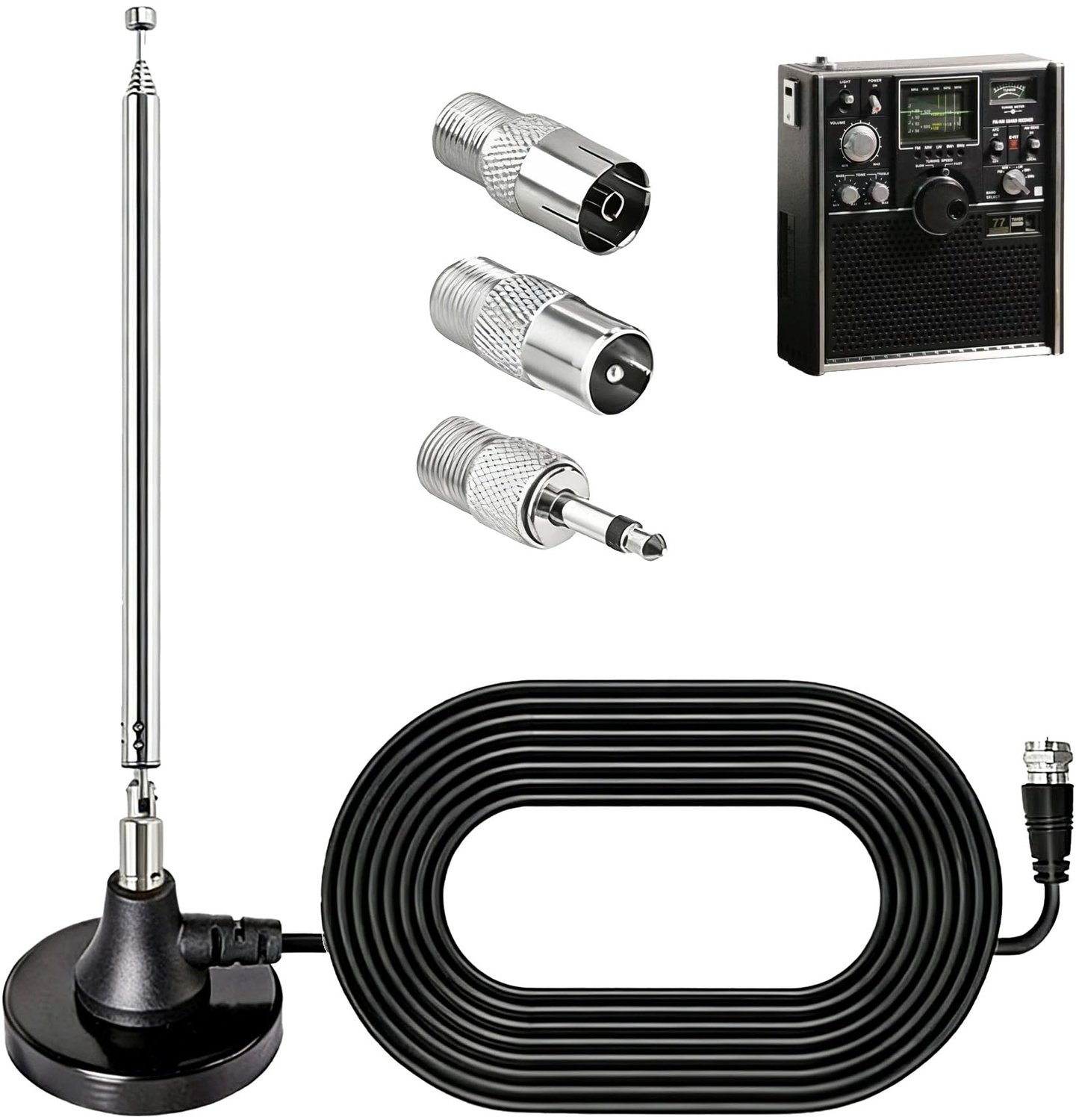 Telescopische DAB FM Radio Antenne 79 cm