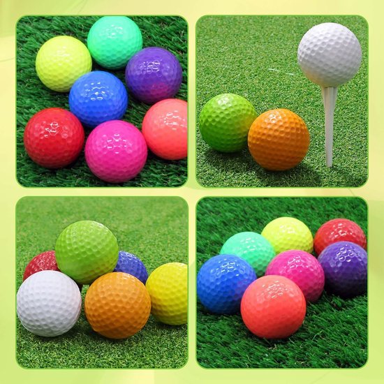 Set van 8 Kleurrijke Golfballen voor Buiten en Binnen — afbeelding 3