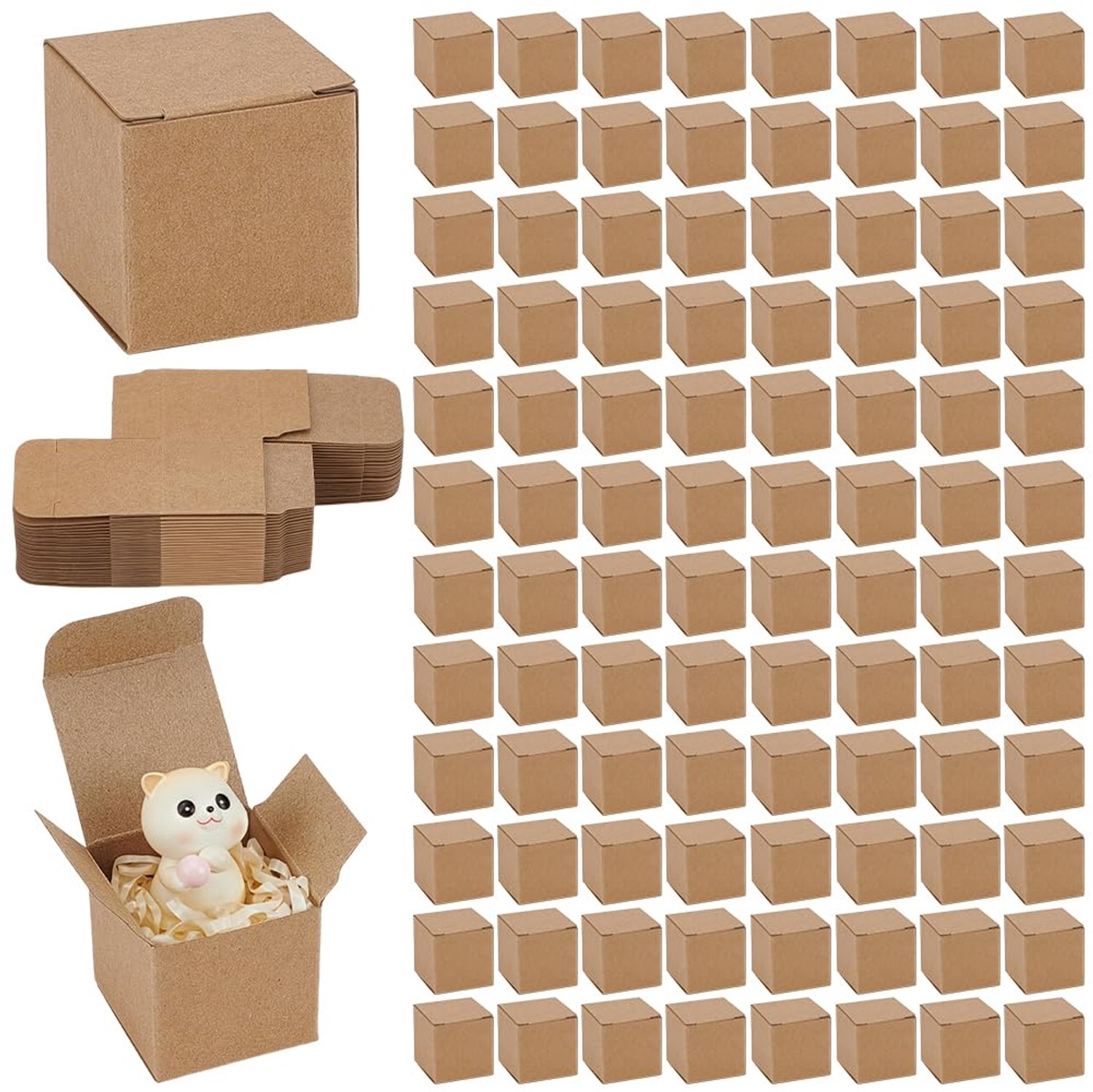 150 Stuks Mini Geschenkdose van Kraftpapier voor Bruiloften en Feesten