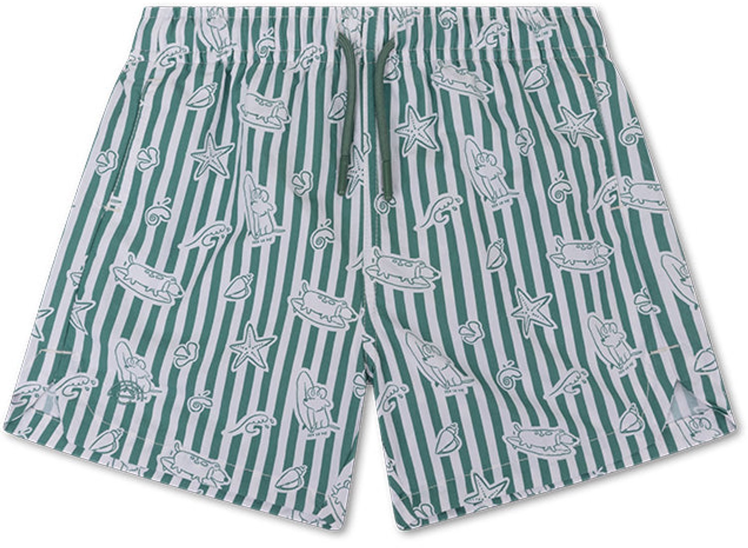 Swim Essentials Zwembroek - Groen - Surf Dogs - 110/116