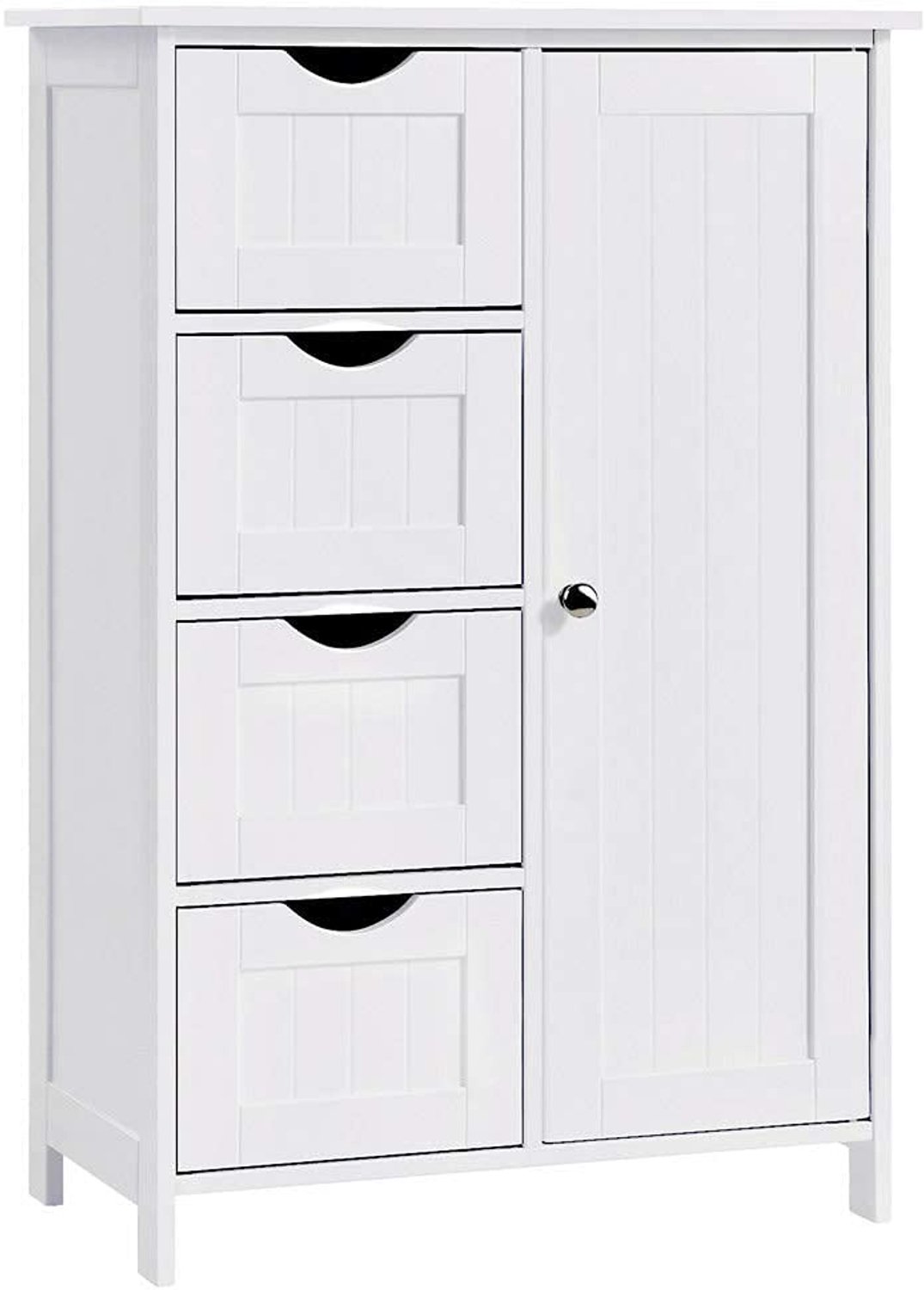 Badmeubel met 4 Laden en 2 Planken in Wit MDF