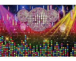 250x180cm Neon Vintage Dance Party Achtergrond