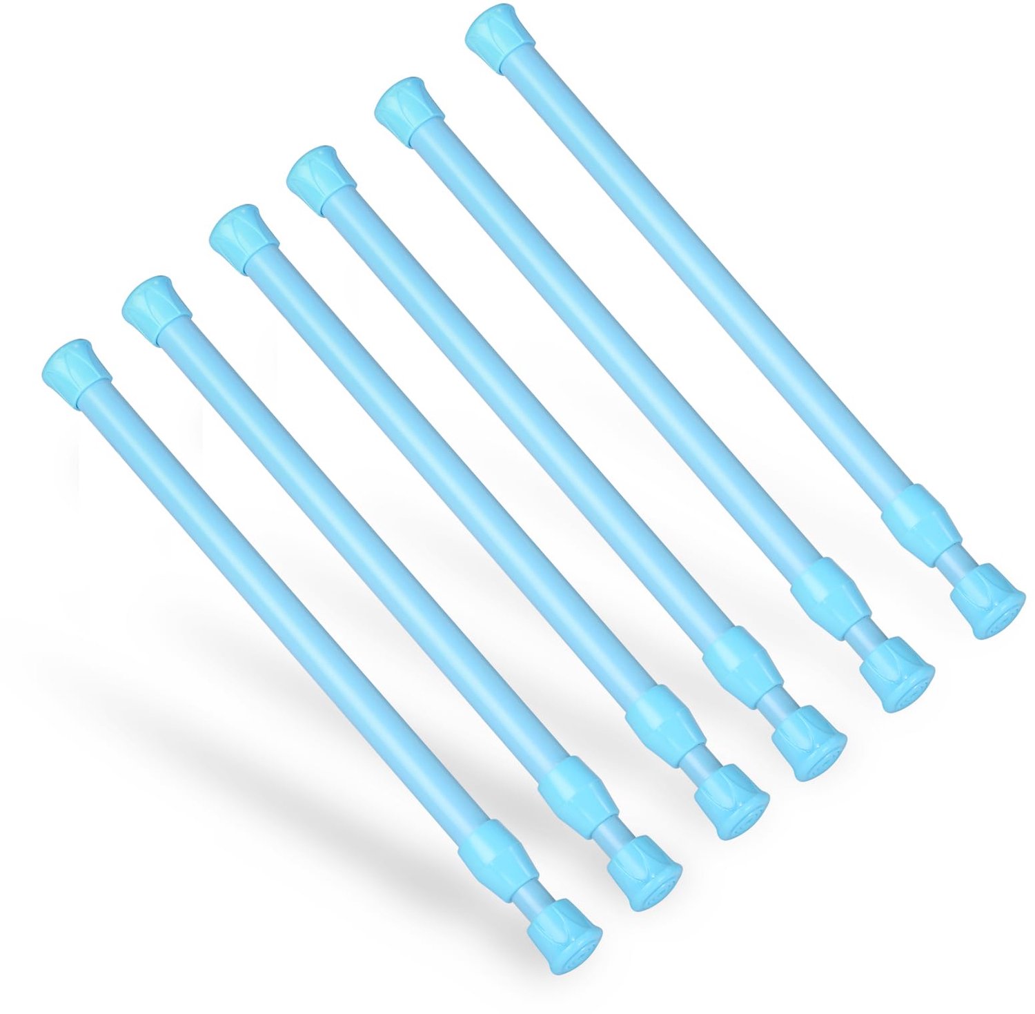 Tension Rod Set van 6, Mini Spanner voor Kast en Organisatie