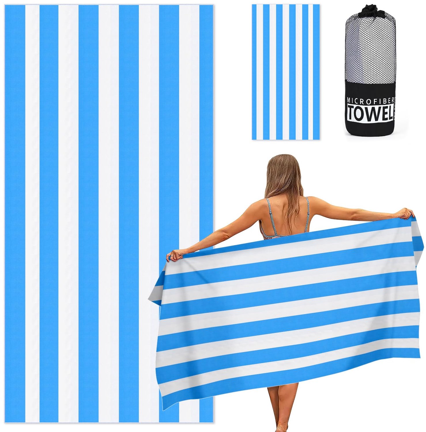 Grote Sneldrogende Strandhanddoek van Microfiber