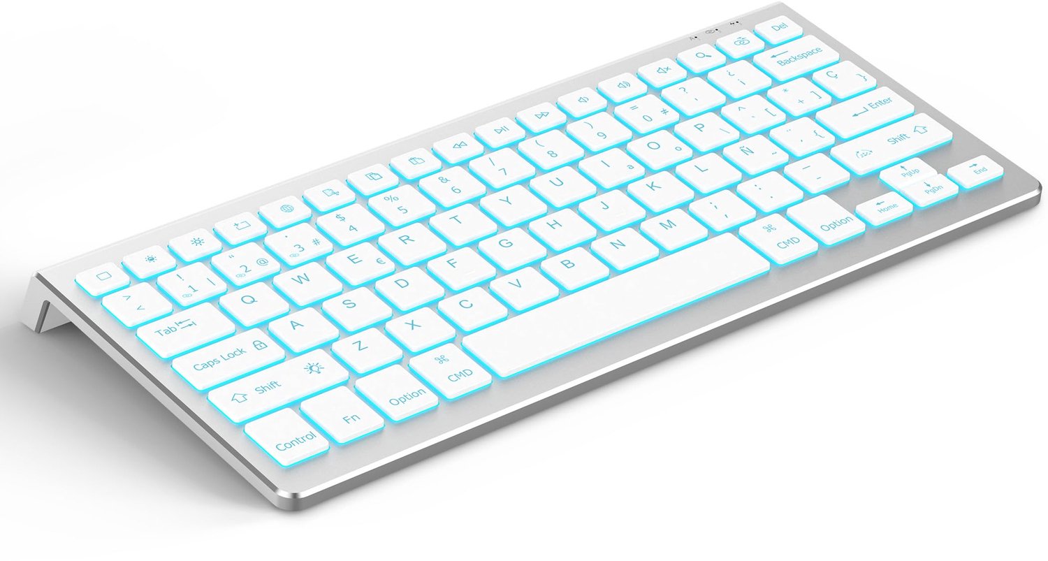 Draadloos Bluetooth Toetsenbord met 7 Kleurige Verlichting