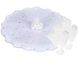 Set van 70 Witte Tulecirkels voor Feestdecoratie